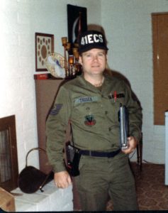 Photo of MSgt Tigges while stationed at Davis Monthan AFB.