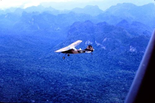 Photo of a Cessna O-1 Bird Dog over Vietnam