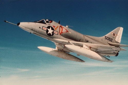 Image of John in the A-4 Skyhawk.